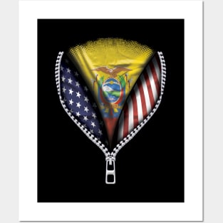 Ecuadorian Flag  Ecuador Flag American Flag Zip Down - Gift for Ecuadorian From Ecuador Posters and Art